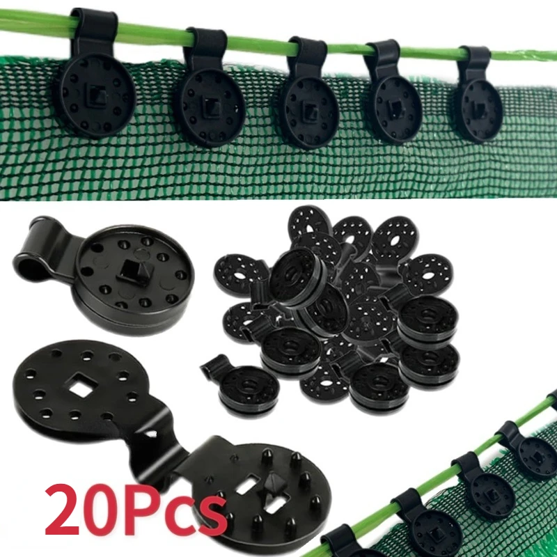 

10/20pcs Awning Plastic Clips Outdoor Shade Cloth Net Clip Camping Garden Tools Garden Buildings Fence Net Fix Clamp Awning Hook