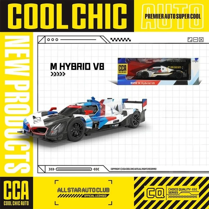 

1:24 для M Hybrid V8 Super Racing, металлический литой под давлением, модель автомобиля из сплава, звуковой свет, классические модные коллекционные украшения, подарок для мальчиков