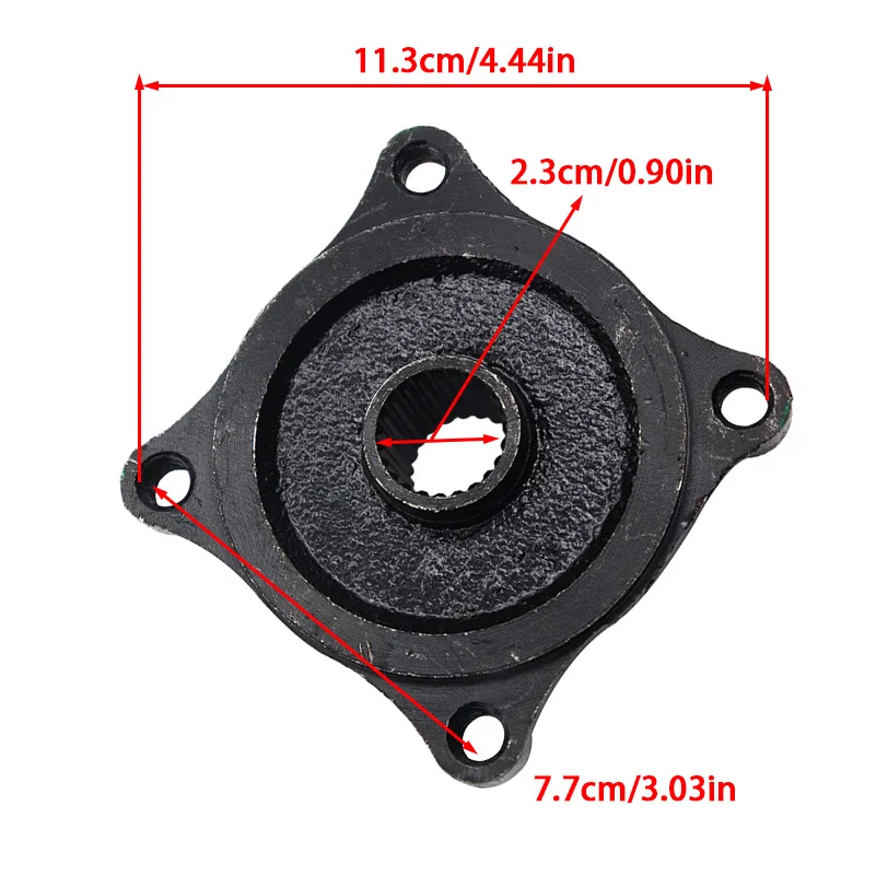Rear Wheel Hub Rim Flange Seat with 24 Teeth 4 Bolt for Quad Bike 50cc 200cc 250cc UTV Parts for Guggy Go Kart