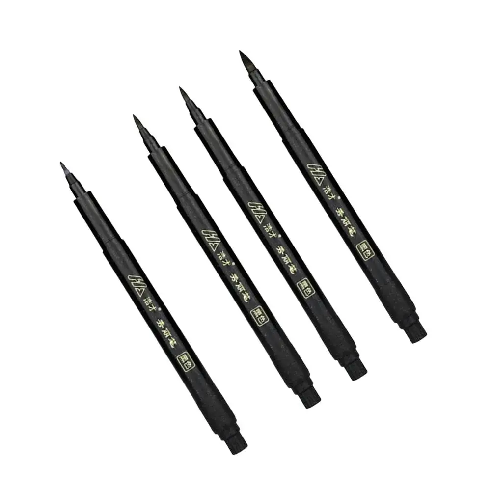 4 шт., ручки для каллиграфии, кисти, маркеры, надписи, тонкие, средние, инструменты для письма, принадлежности для рисования, акварельные рукописи