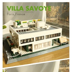 Blocks French Country Lodge Home Villa Model Architecture Building Blocks Creative Educational Toys Gifts Decoration