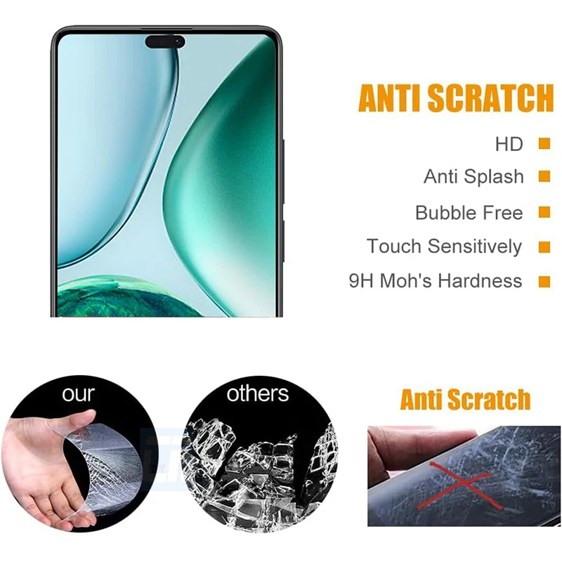 2-4 قطعة غطاء كامل واقي من الزجاج المقسى لهاتف Honor X8c X8b X8a X7d X7c X7b X7a X6c X6b X6a X6 X5b X5 Plus واقيات الشاشة