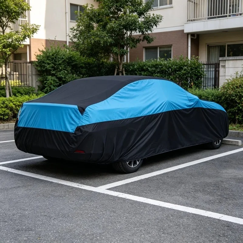 The new outdoor waterproof car cover features thermal insulation