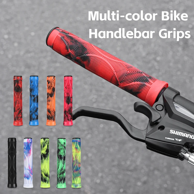 

Non-Slip Bicycle Handlebar Grips 2.22cm Universal MTB Road Bike Shock-Absorbing Rubber Hand Covers for Scooter BMX Cycling