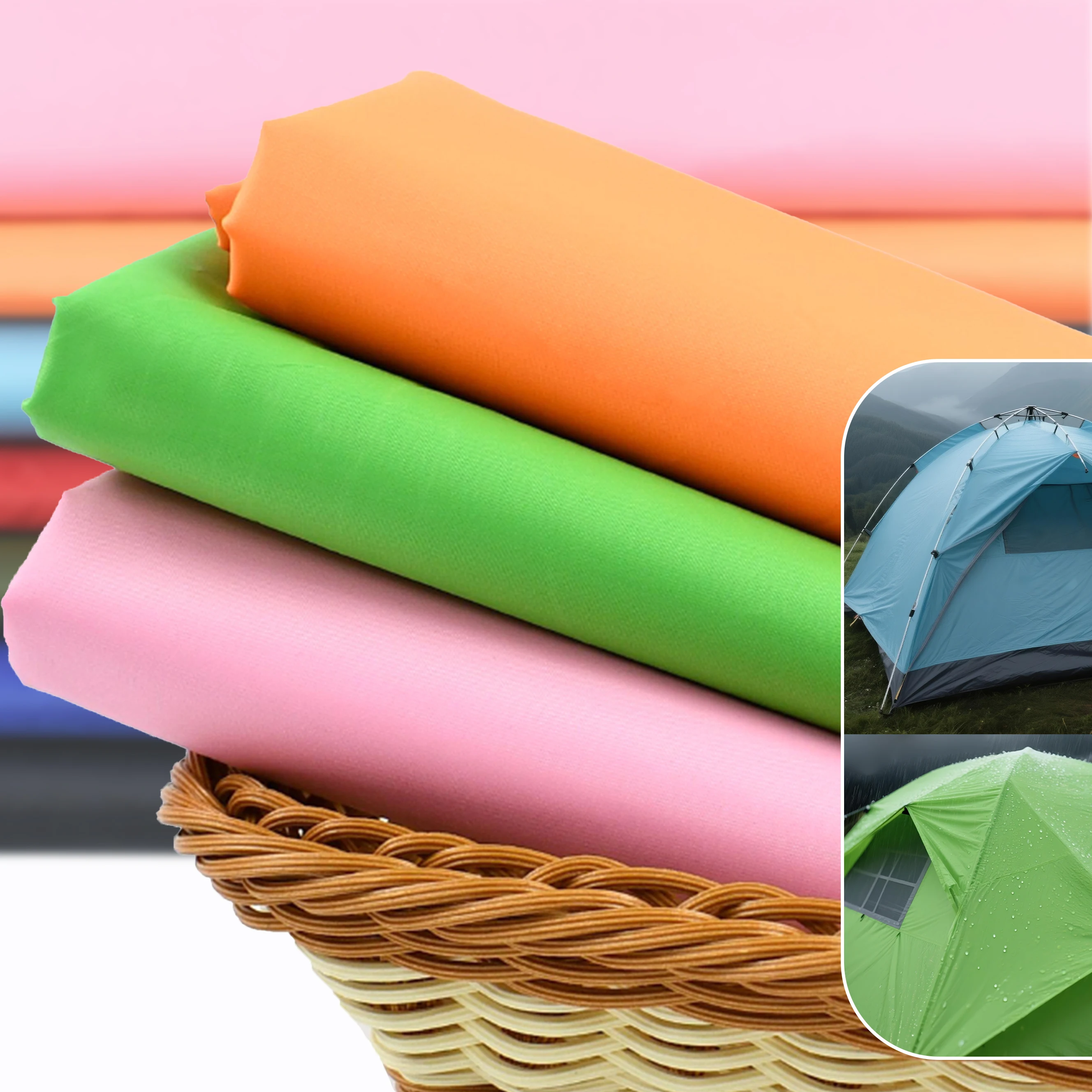 

100/200/300/500x150cm 190T Waterproof Coated Fabric for Umbrella Kite Tent Outdoor Showerproof Sewing DIY Supplies