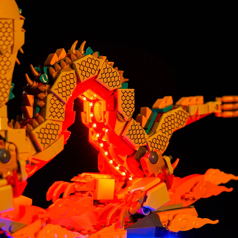 The Vonado LED 80112 set is suitable for Auspicius Dragon building blocks (including lighting accessories only)