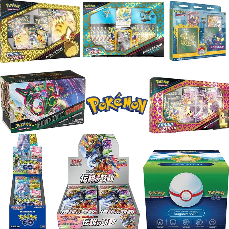 Oryginalne Mistrzostwa świata Pokemon TCG Build & Battle Stadium Pokémon GO Dragonite VSTAR Crown Zenith Shiny Zacian Gra karciana