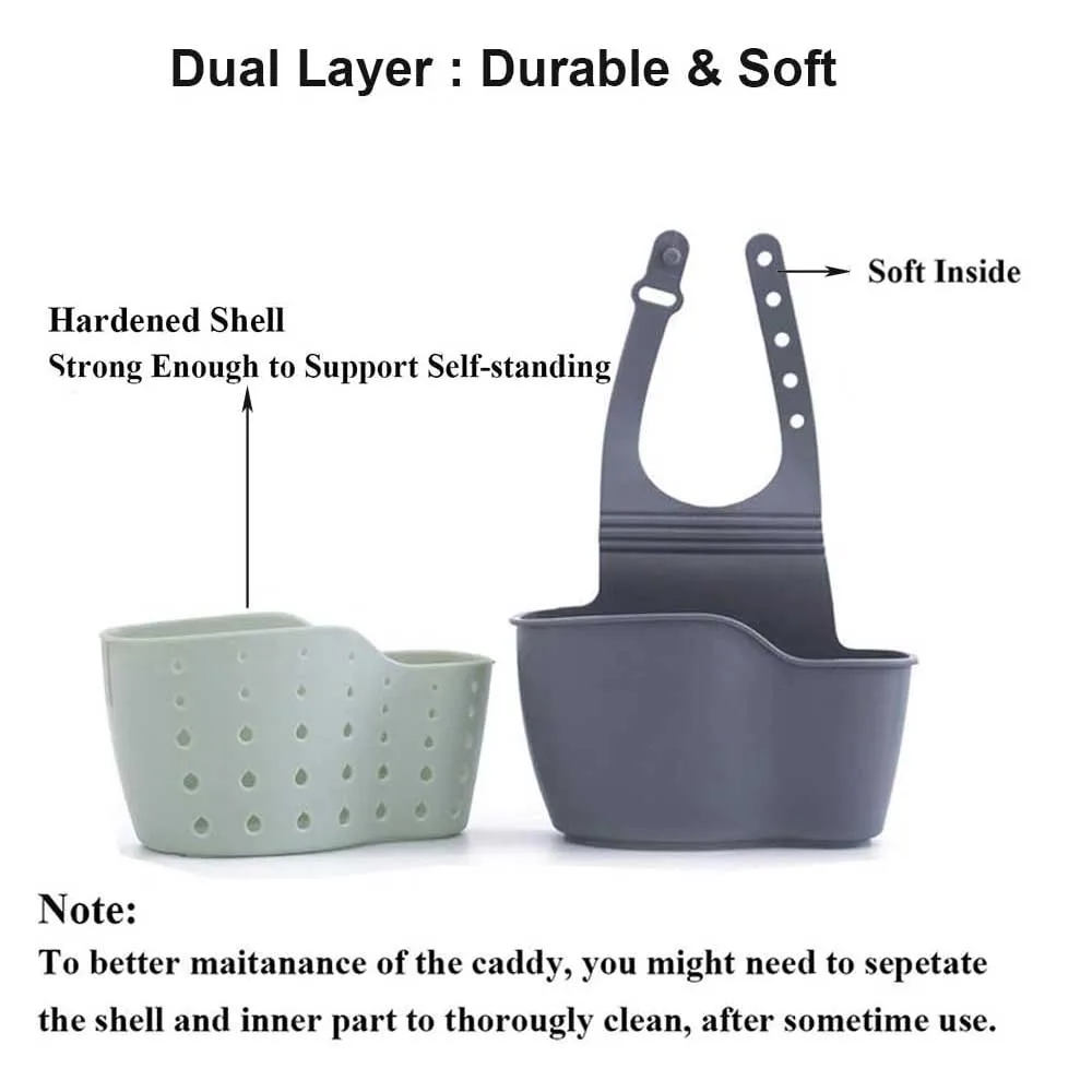 Beige/Green/Blue Kitchen Sink Drain Rack Shelf Basket Organizer Kitchen Accessories Sponge Storage Faucet Holder Soap Drainer