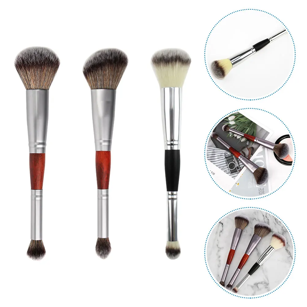 

3pcs Double ended Makeup Brush Eyeshadow Tool Portable Professional Use Travel Size Brushes Women Accessories