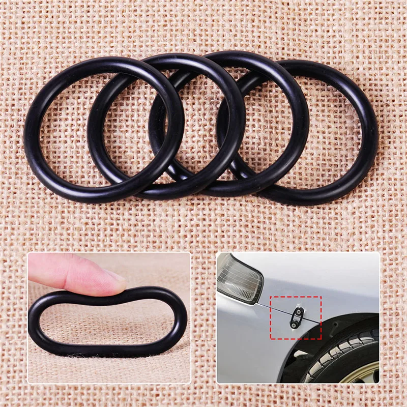 New 4 Pcs/lot Black Car Bumpers Quick Release Fasteners Replacement Rubber O-Rings Gaskets Car Accessories