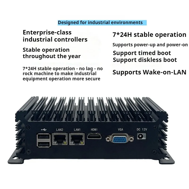i3-5005U Mini Industrial Computer Dual Network Dual String Micro Low Power Consumption Computer Small Host Desktop Mini