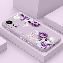 Beautiful Peony Phone Case For Xiaomi Redmi 13 13C 12 12C 10 10C 10A 9 9T 9A 4G 5G Liquid Silicone Cover