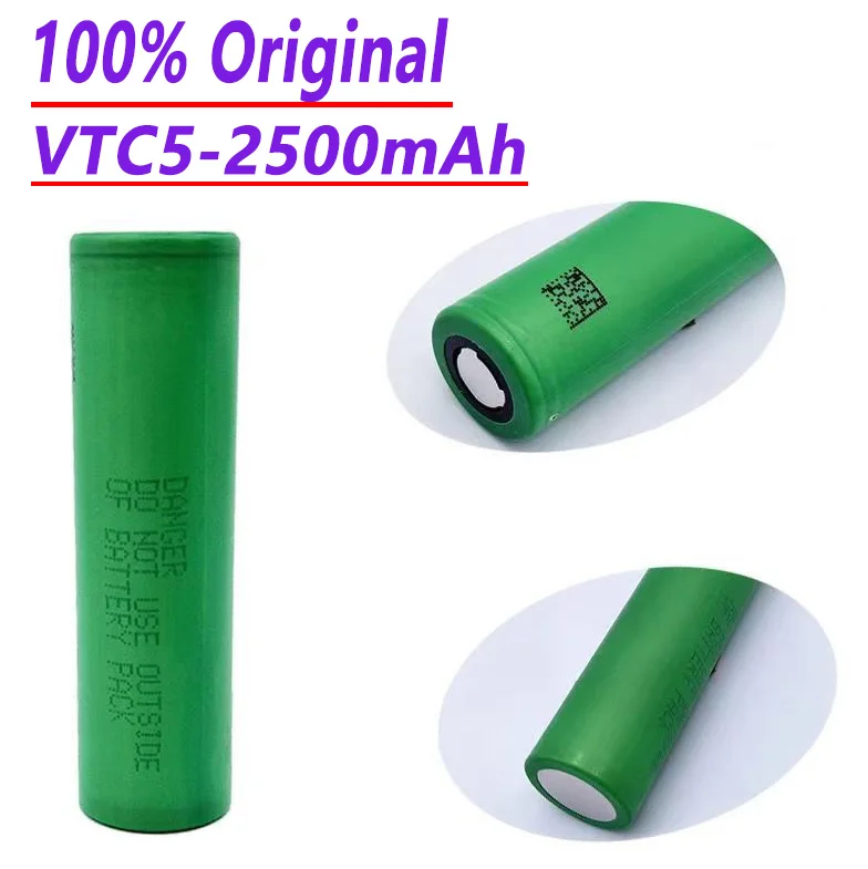 

100% Original 3.7V 18650 VTC5 2500mAh 25A rechargeable lithium battery for discharging various electronic toys