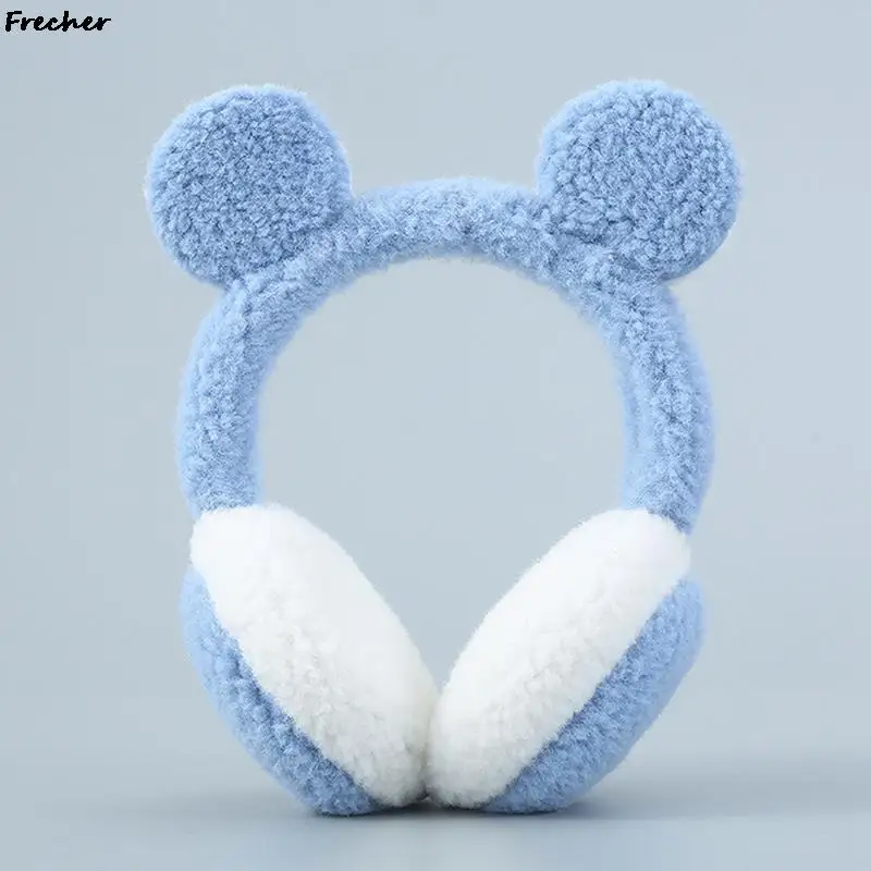 Winter Cute Bear Earmuff Spring Ear Protection Plush Headband Women Men Harajuku Ears Warmer Fashion Solid Color Earflap Outdoor