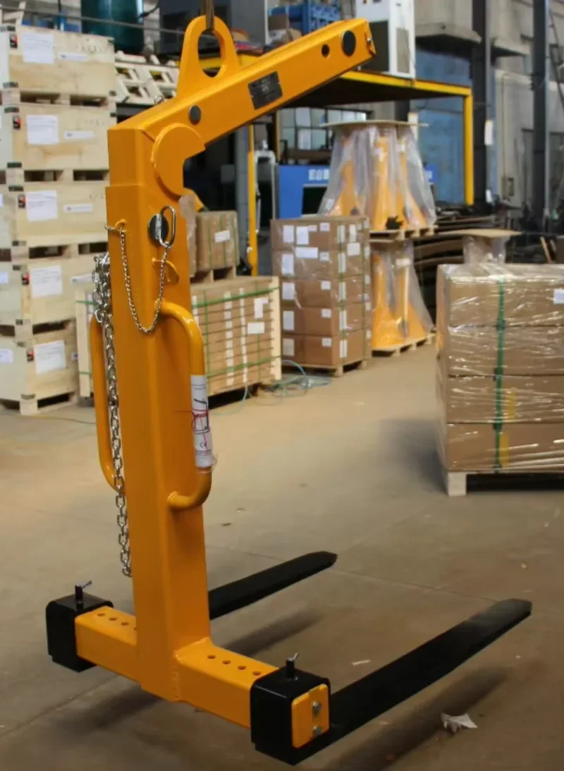 High Quality Self-Balancing Adjustable Height Pallet Crane Fork for Warehouse Material Handling