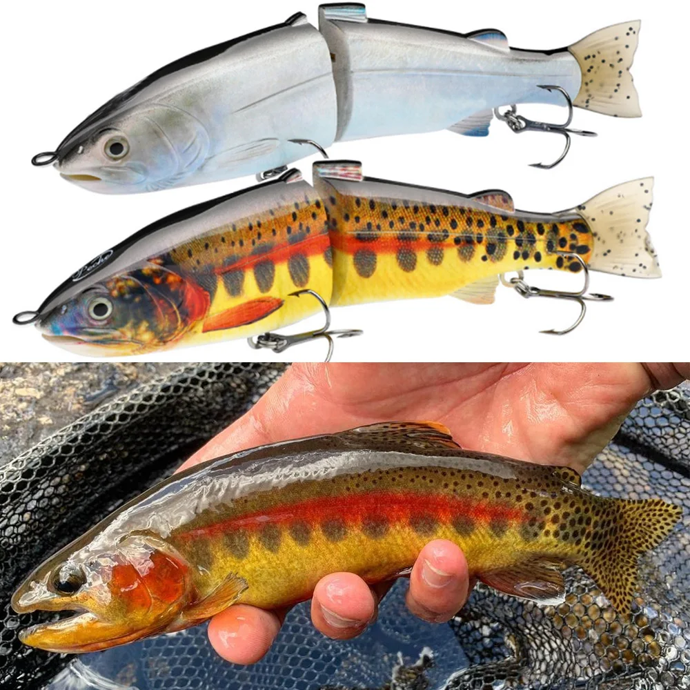 Big Glide Bait 18.6cm 65g Multi Jointed Swimbait Striper Lure Pike Muskie Walleye Bass Wahoo Mahi Gold Trout Lure Fishing Bait