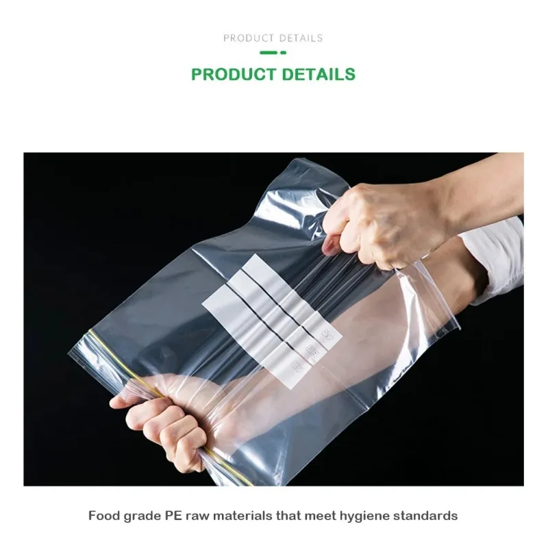 شفافة الغذاء الصف حقيبة التخزين قابلة لإعادة الاستخدام سعة كبيرة الغذاء مختومة حقيبة الغذاء غراد مانعة للتسرب الثلاجة الطازجة حفظ حقيبة