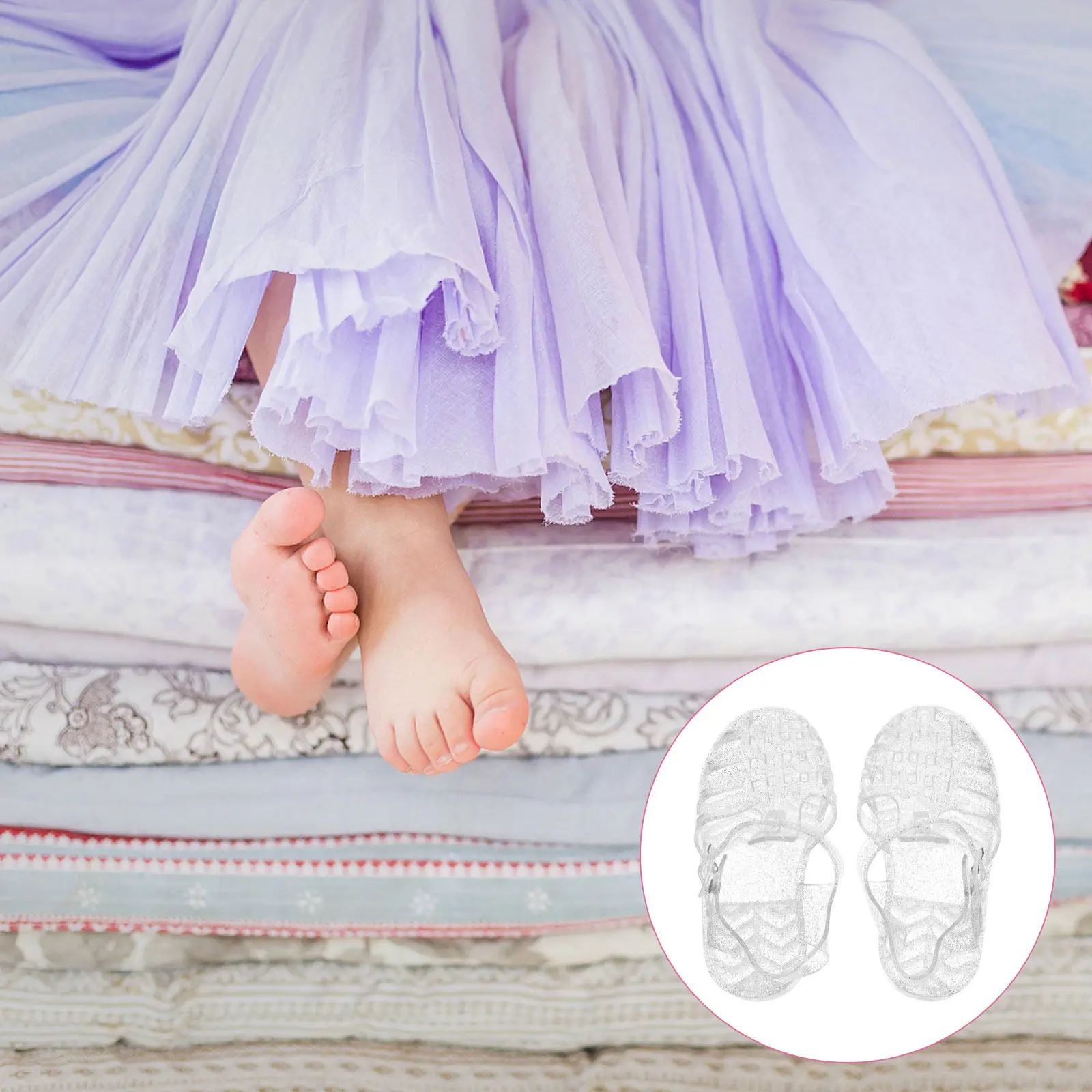 Soft Sole PVC Beach Children Summer Supple soled Pedal Kids Casual Shoes Wedding Party Dance Daily Wear Lovely Design