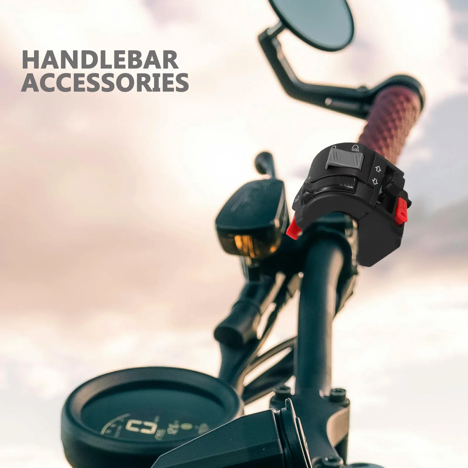 Motorcycle Handlebar Switch Plastic Metal Multi-Functional Motorcycle Control Switch Turn Signal Headlight Horn Sensitive