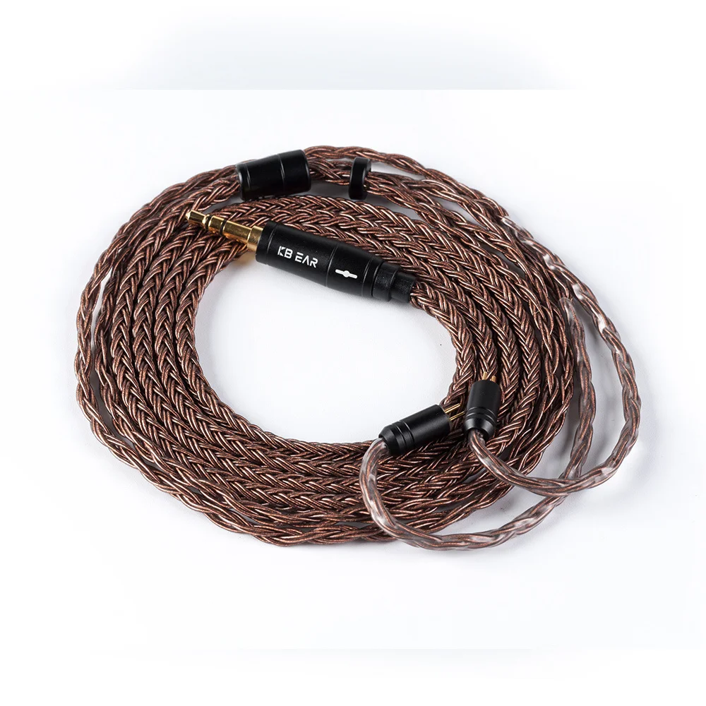KBEAR 16 Core Reinem Kupfer Kopfhörer Kabel 2PIN/MMCX/QDC Earbuds Connector Verwenden Für KZ EDX ZSN PRO BLON BL-03 KBEAR KS1 Kopfhörer – Detail 8