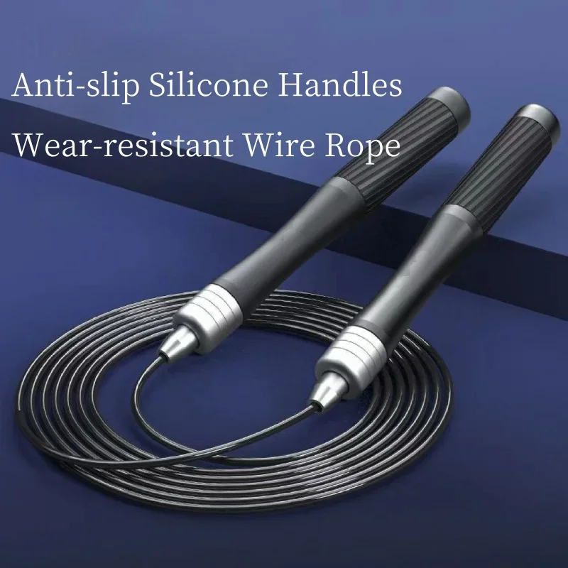 High Speed Jump Rope for Adults,  Skipping Rope with Tang-free Cable, Aluminium Alloy and Silicone Handles for Workout Fitness