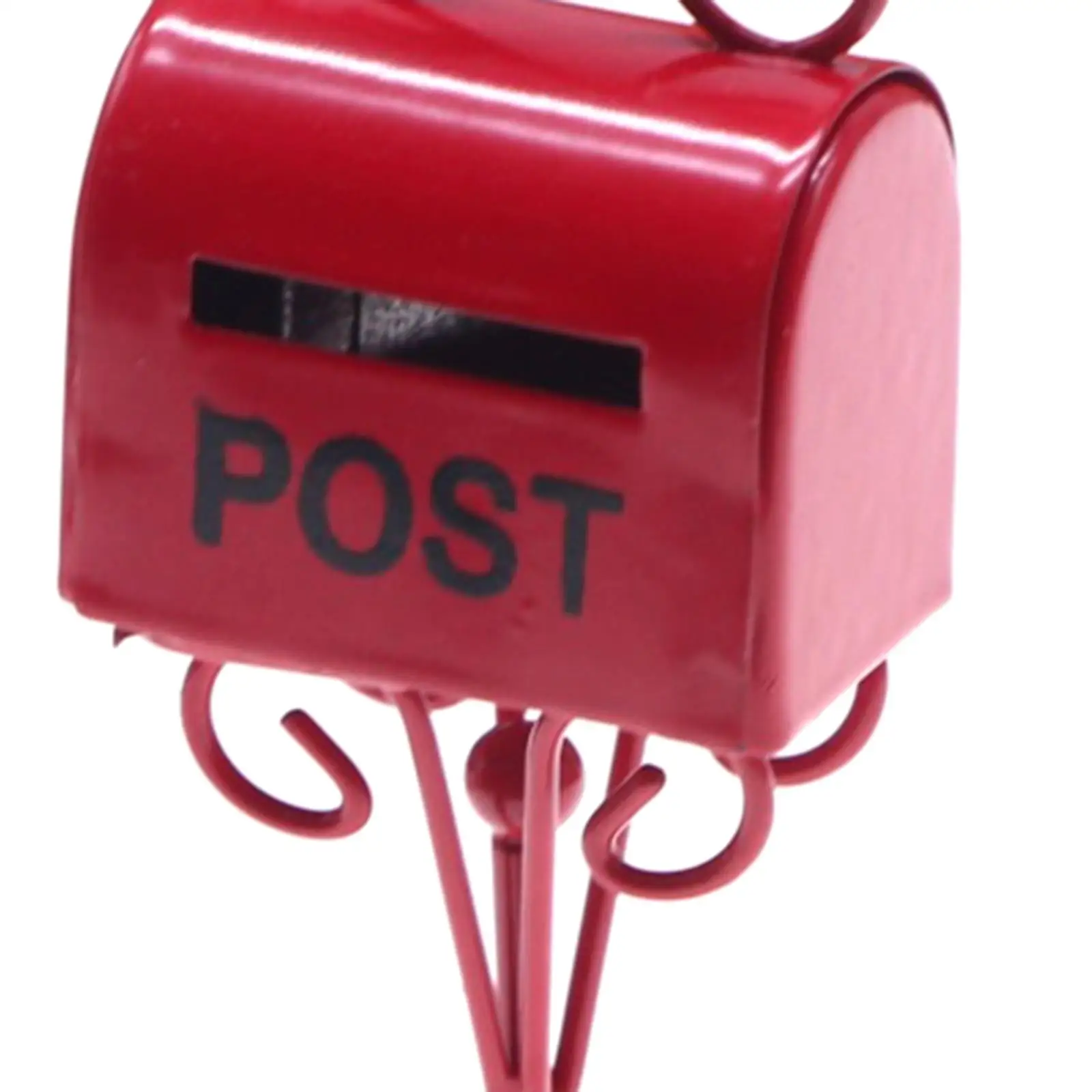 صندوق بريد مصغر لبيت الدمى مصنوع من الحديد لتزيين بيت الدمى #5