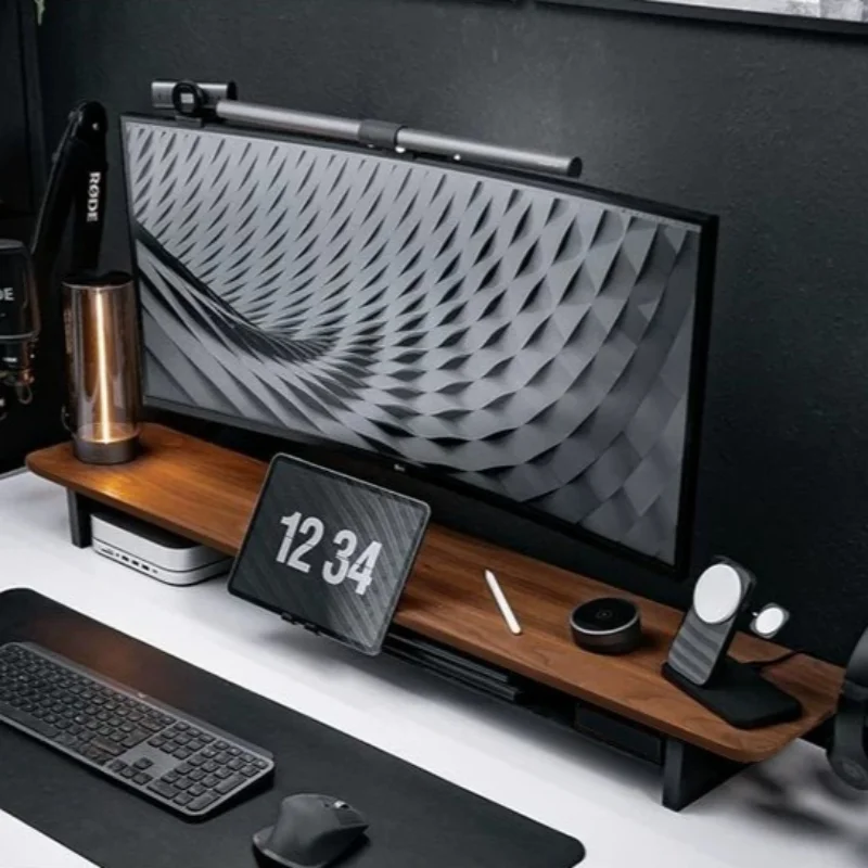 Modular Z3 Monitor Holder Wooden Study Desk Computer Display Bracket Office Desktop Monitors Organizer Riser Stand Monitor Base