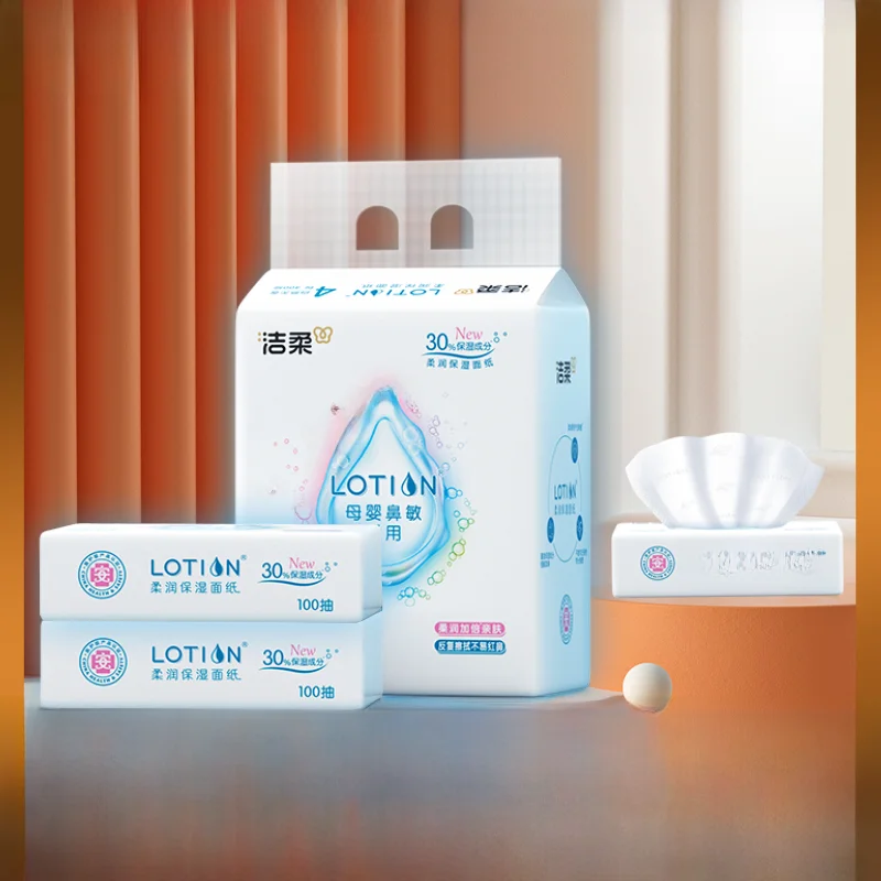 Jie Rou Salviette idratanti per bambini 00 eets Rimozione dell'acqua adatte per neonati e carta velina per il viso con pelle sensibile