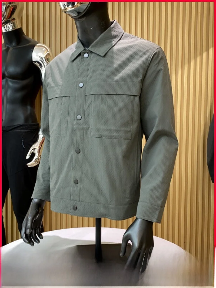 

Высококачественная мужская деловая повседневная куртка с цветочным узором, весенне-осенняя, стандартного кроя, дышащая, из полиэстера