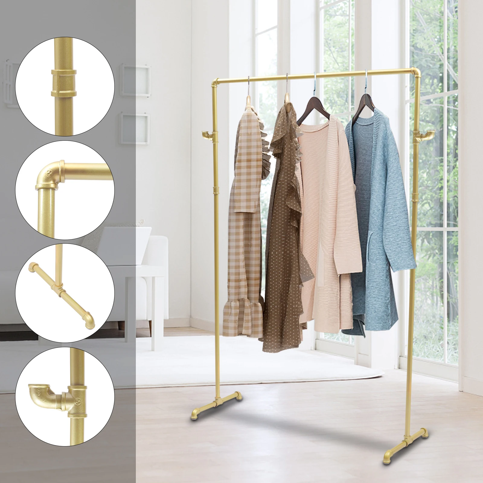 Clothes Rack Heavy Duty Wardrobe Hanger Garment Storage Stand Closet Organizer