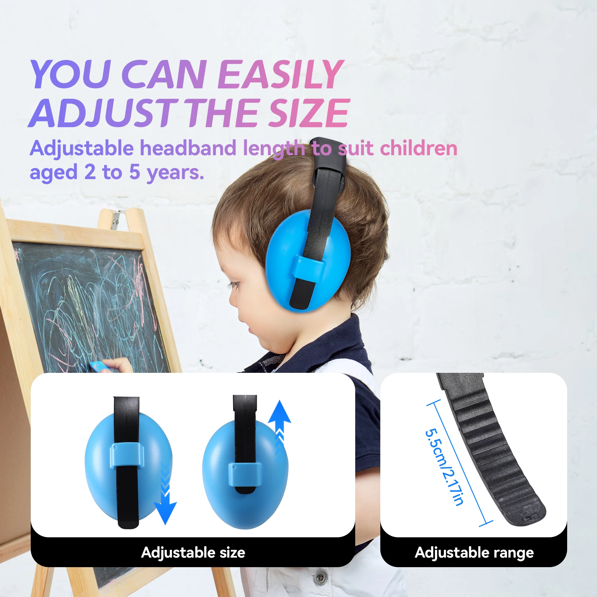 아기 소음 방지 헤드폰 어린이 수면 귀 들장미 아기 귀 보호 어린이 귀마개 잠자는 귀마개 ... - 2