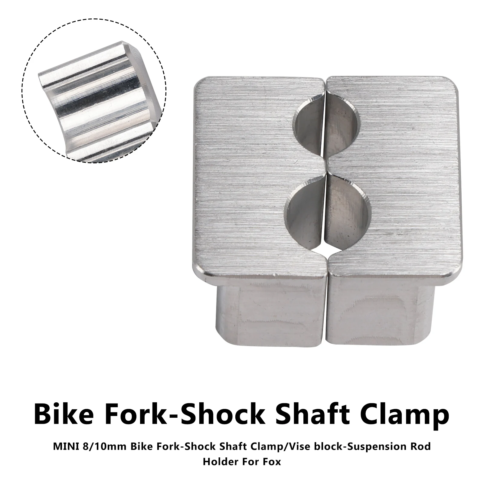 Areyourshop Mini 8/10mm Bike Suspension Shaft Clamp for Fox Fork & Rear Shock Service, Aluminum Vise Block Repair Tool