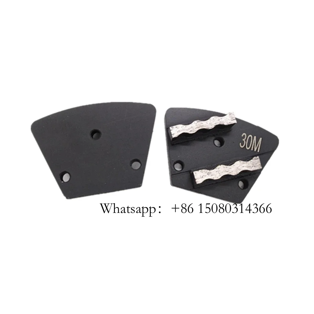 New Design Wave Shape Segments ASL Diamond Grinding Block Blastrac Floor Pad For Rough Stone Terrazzo Surface 12PCS