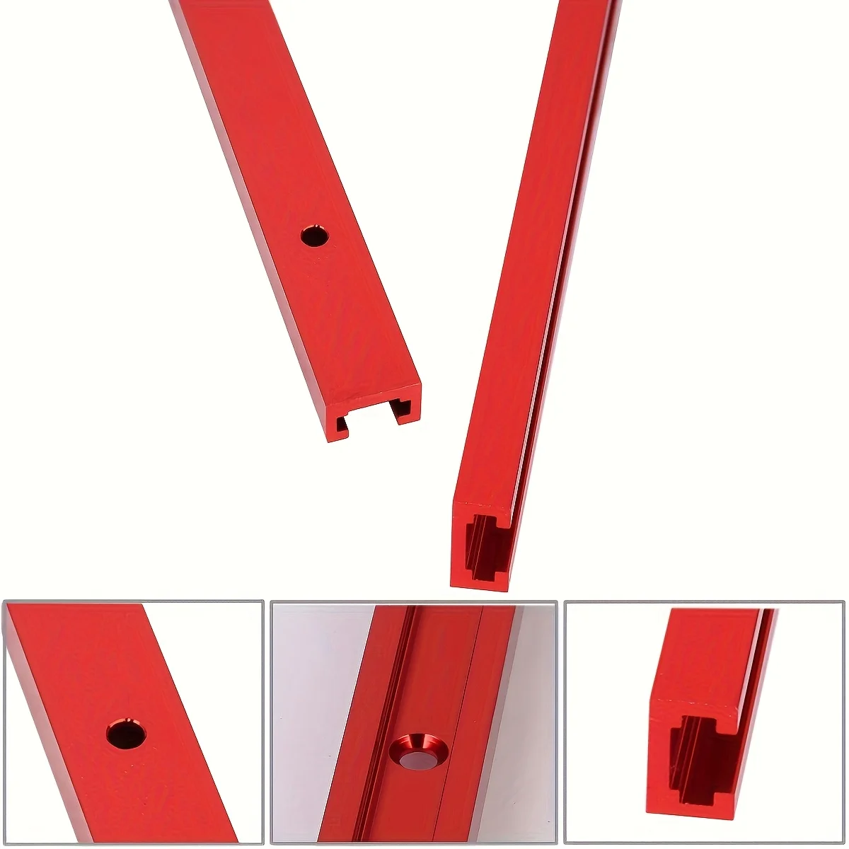 

1Pc Woodworking T Track 60cm, Aluminum 19x9.5mm T Track for Cross Cut Sled, Router Fence Sled for Woodworking Workshop Jig DIY
