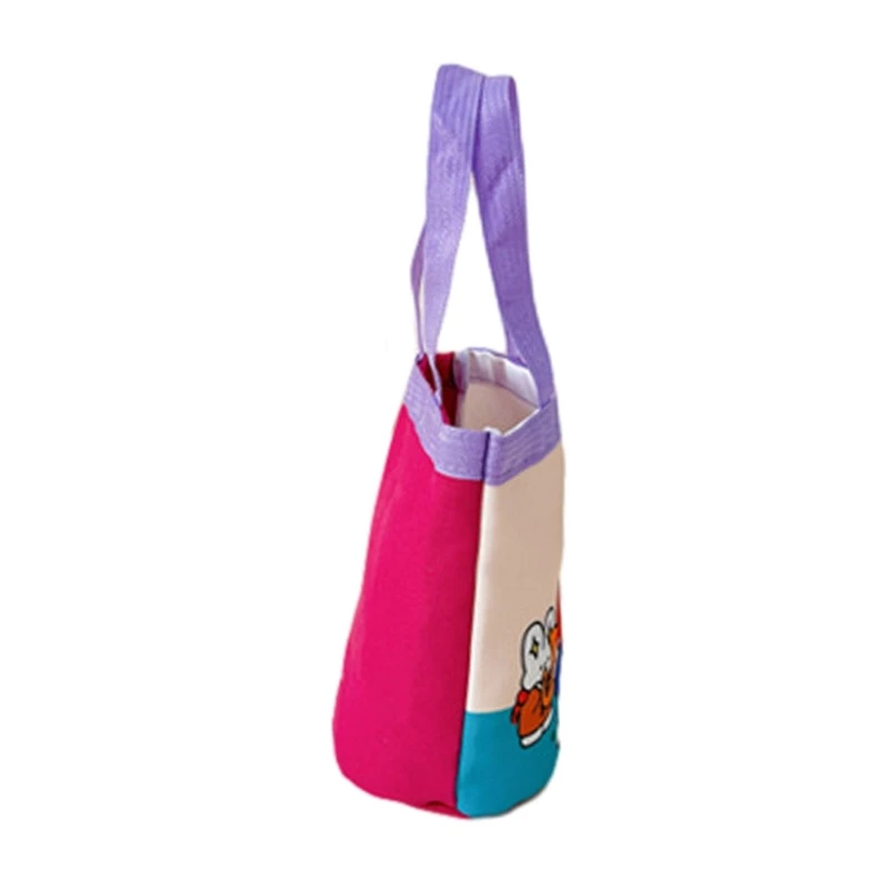 Lindo bolso cubo pequeño bolso mano dibujos animados bolso compras pequeño