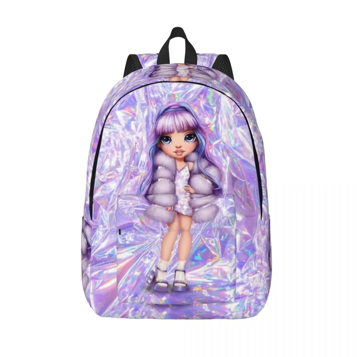 Mochila de sauce arcoíris para niño y niña, morral escolar de lona, bolsa primaria de guardería, regalo