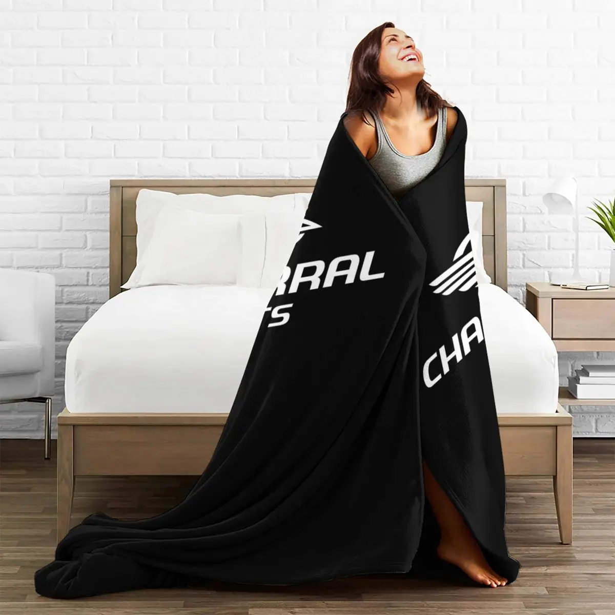 Chaparral Boats Logo POCKET SIDE Blankets Soft Warm Flannel Throw Blanket Bedding for Bed Living room Picnic Travel Home Couch