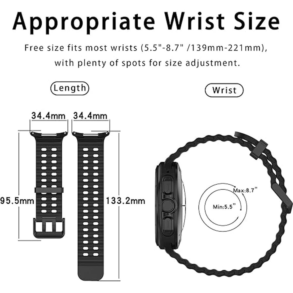 삼성 갤럭시 워치용 오리지널 스트랩, 울트라 스트랩, 실리콘 스포츠 팔찌, 한국 갤럭시 워치 7 울트라 밴드, 47mm 액세서리