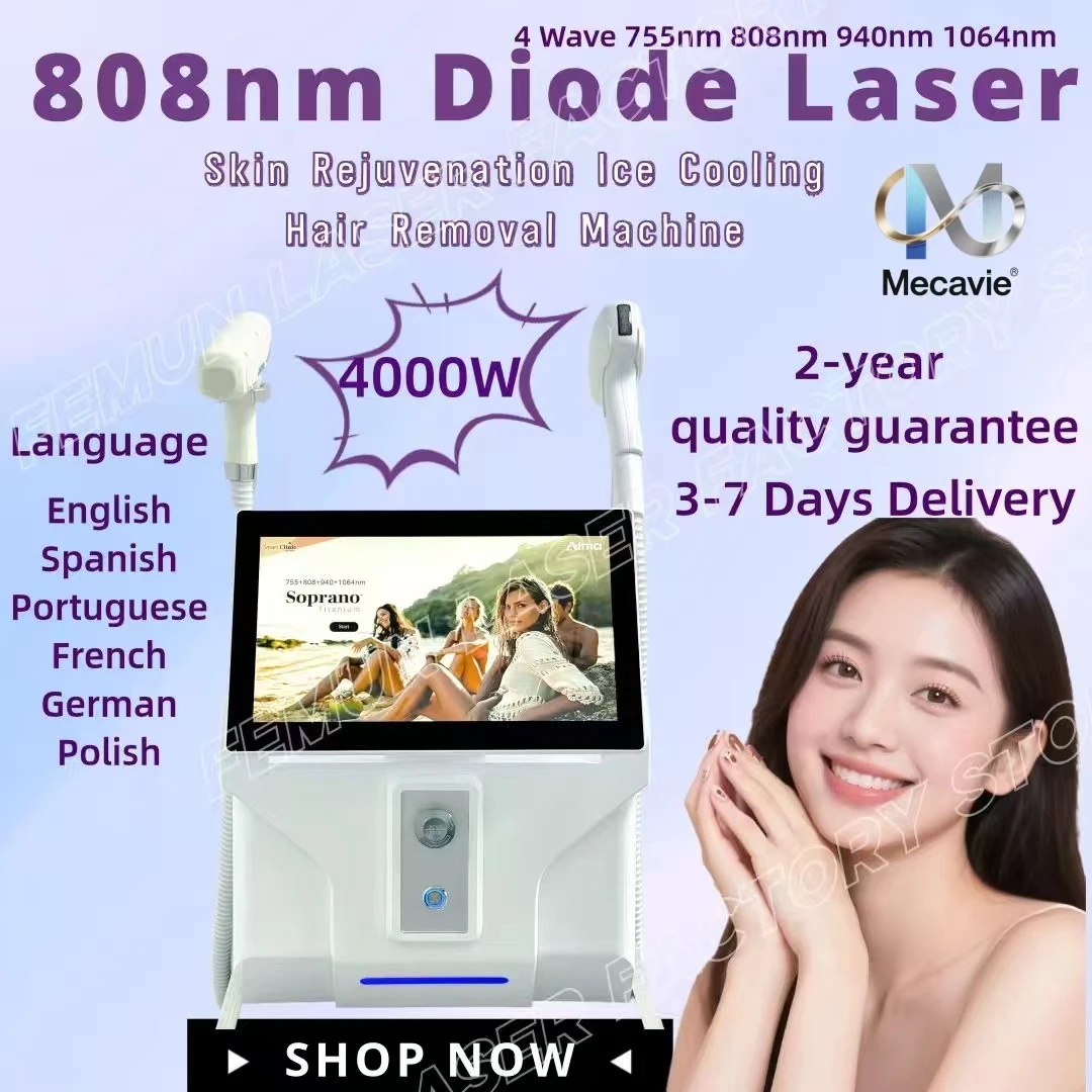 Soprano Diode Laser Picotech 2 in 1 Hair Removal Machine Depilation Tattoo Removal Ice Titanium Professional Beauty Device