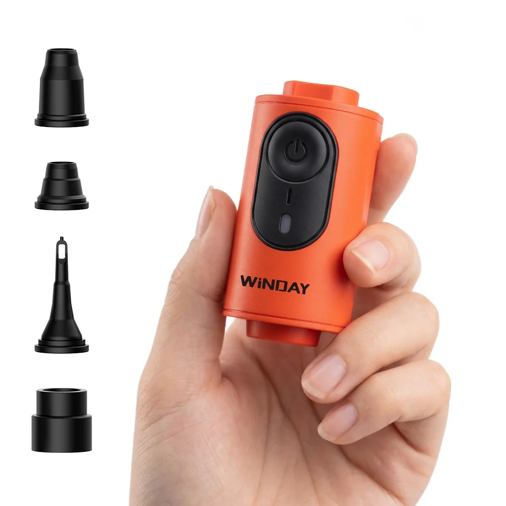 Pump Mini Portable Air Pump 180L/Min Fast Inflation & Deflation with 3 Nozzles for Air Mattress, Outdoor Inflatables