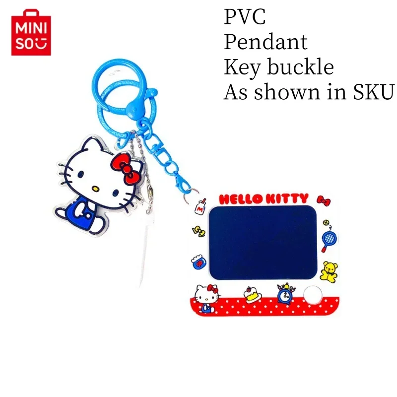 Miniso Sanrio HelloKitty new Keychain Red Blue White Classic Doll Graffiti Drawing Board Hamster Machine Bead Backpack Keychain