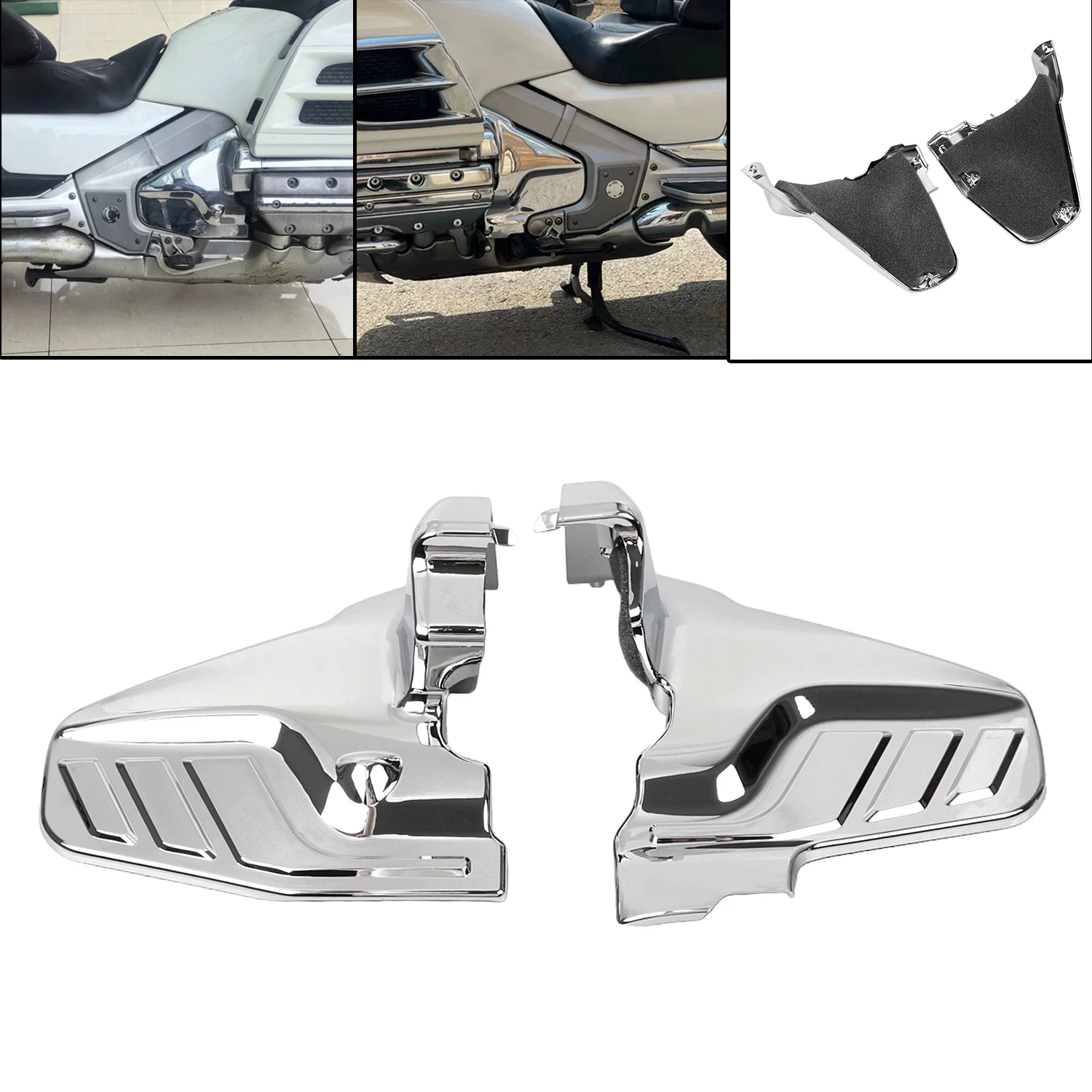 

Motorcycle Chrome Engine Lower Side Cover For Honda Goldwing F6B 1800 GL1800 GL1800HP 2012-2017 2013 2014 2015 2016