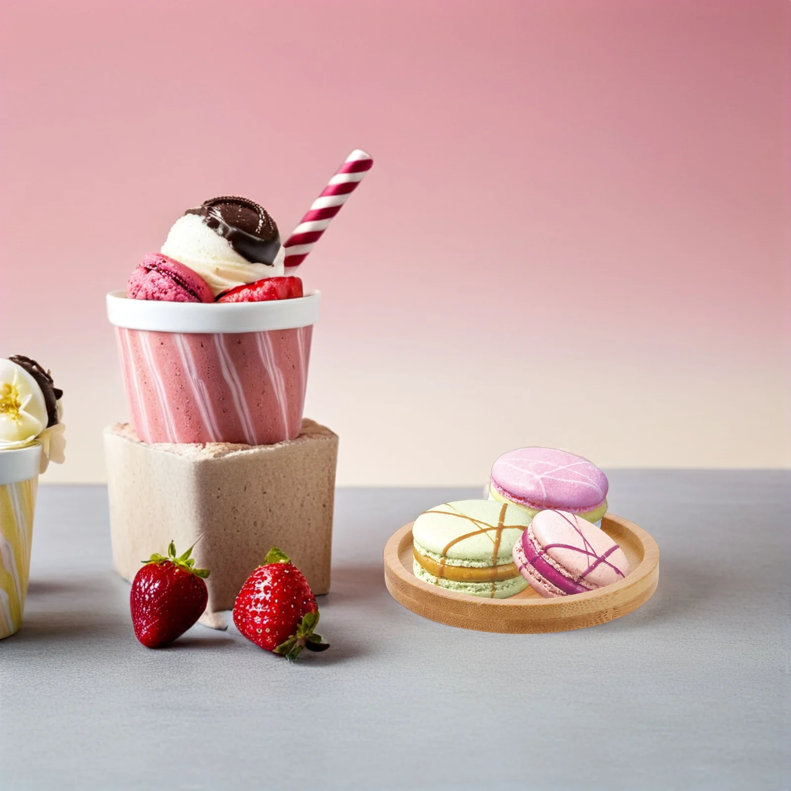 

7Pcs Mosaic Bamboo Bases Blank Tray DIY Craft Plate for Mosaic Art Coasters Drink Mats Home Decor DIY Tray Art Plate