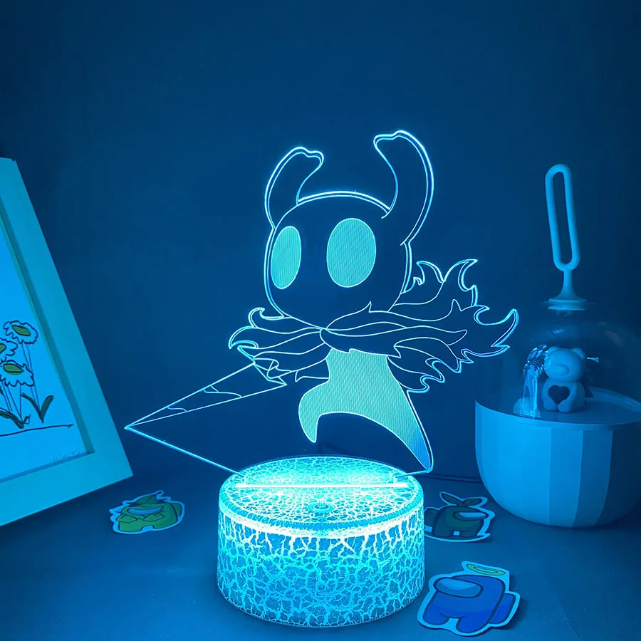 Hollow Knight Game 3D Led Neon Night Lights Birthday Toys Cool Gift For Friends Kids Bedroom Table Colorful Decor Game Lava Lamp