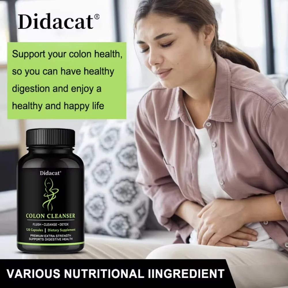 Senna Leaf Capsules for Intestinal Detox and Cleansing—Help Relieve Constipation, Reduce Bloating, Boost Energy and Focus