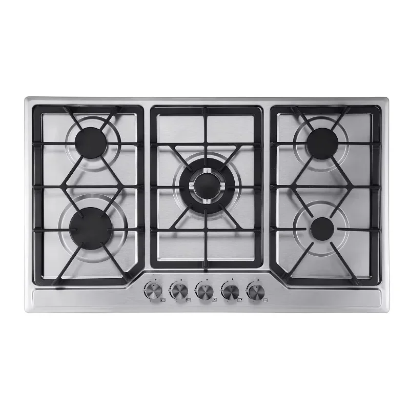 201 frosted stainless steel gas stove with perfect flame 5 burner household gas stove