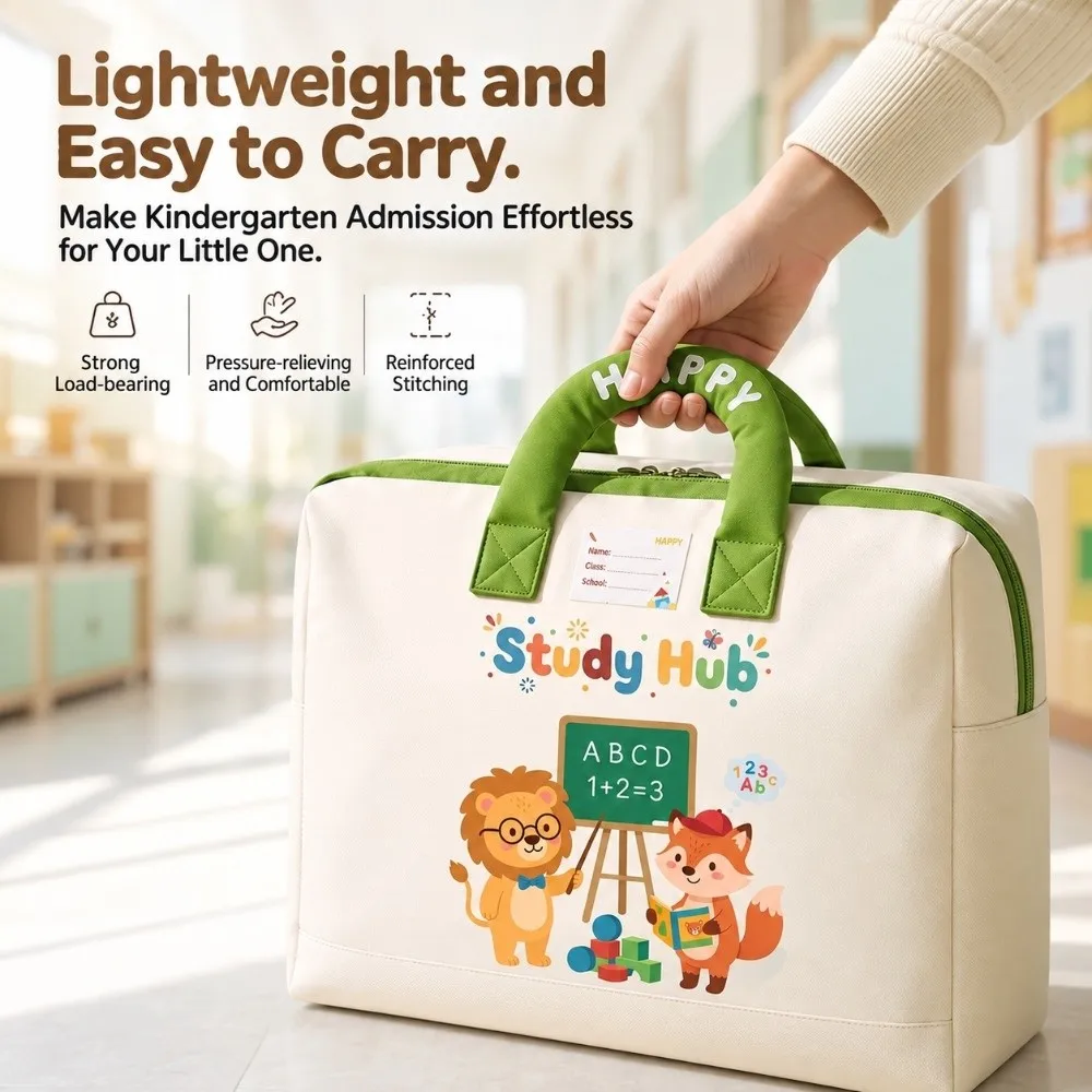 Oxford Cloth Kindergarten Storage Bag Waterproof with Name Label Bedding Bag Large Capacity Toddler Nursery Bag Toddler Nursery