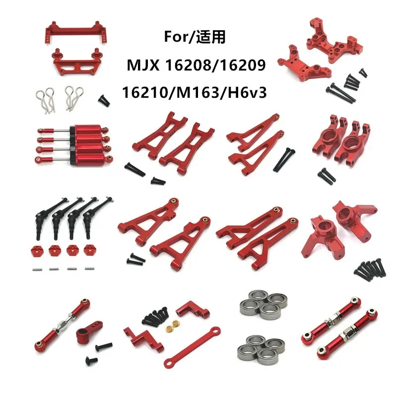 Usado para mjx 1/16 16208 16209 16210 h6v3 m163 rc peças de carro kit de atualização de metal