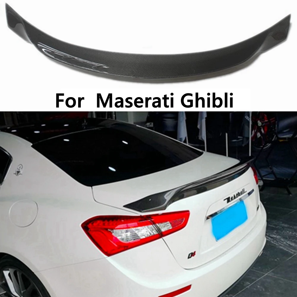 

For Maserati Ghibli 3.0T S Q4 2014 2015 2016 Car Styling Carbon Fiber FRP Rear Spoiler Trunk Wing