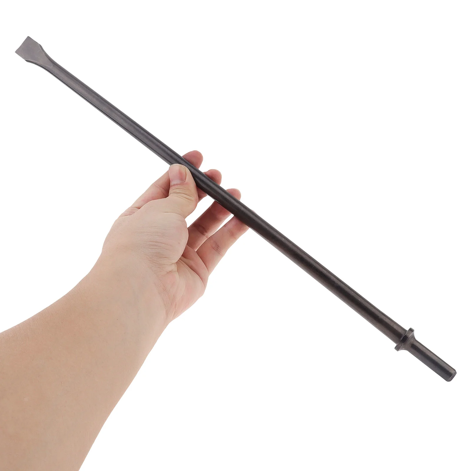 2 pcs 18 in (450 mm) Air Chipping Alloy Steel Punch Chromium - Molybdenum Steel 0.39 in Shank Chisel Bit Sets for Masonry